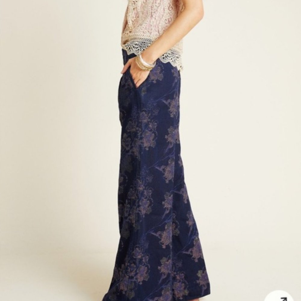 NWOT anthropologie purple wide leg pants - pilcro and letterpress